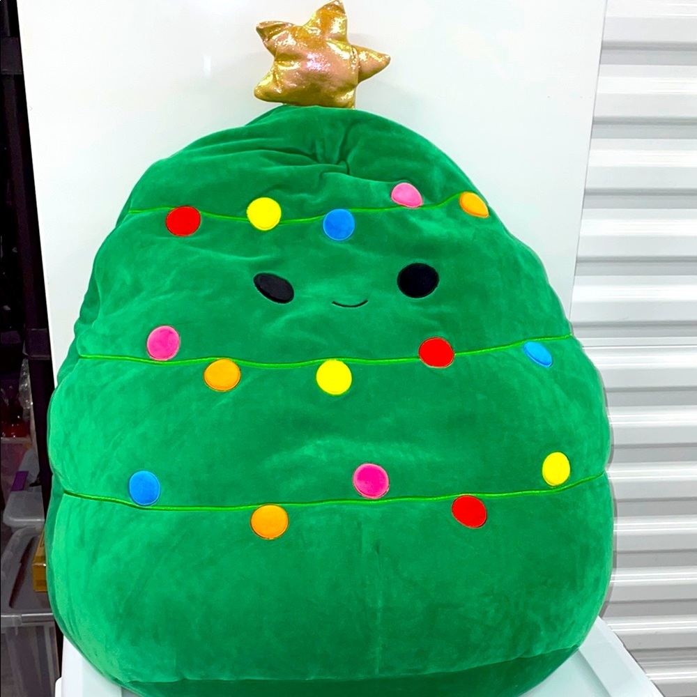 Giant Squishmallow Christmas Tree Pillow